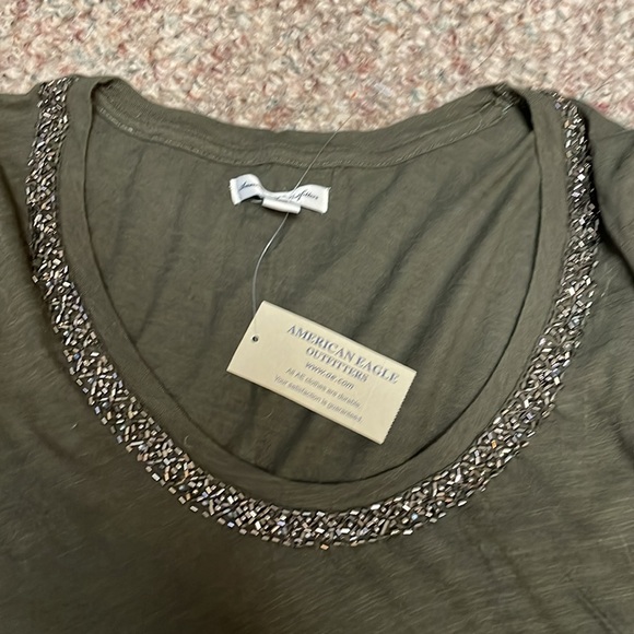 American eagle beaded neck t - Picture 2 of 8